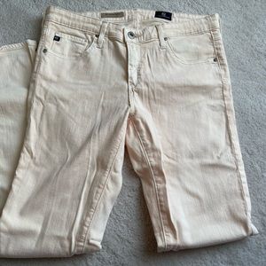 AG Adriano Goldschmied Sz 29 Super Skinny Peach Pink Jeans